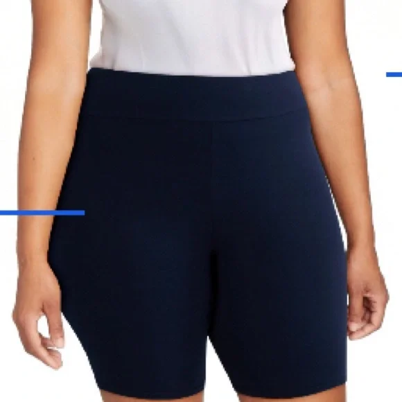 TERRA & SKY Biker Shorts Size 4X 28W-30W Polyester Spandex Navy Blue Womens NWOT - Picture 3 of 6